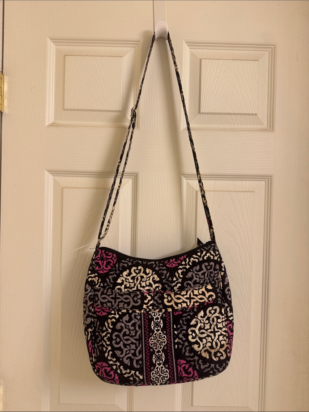 Vera Bradley Shoulder Bag in retired Cranberry Magenta pattern